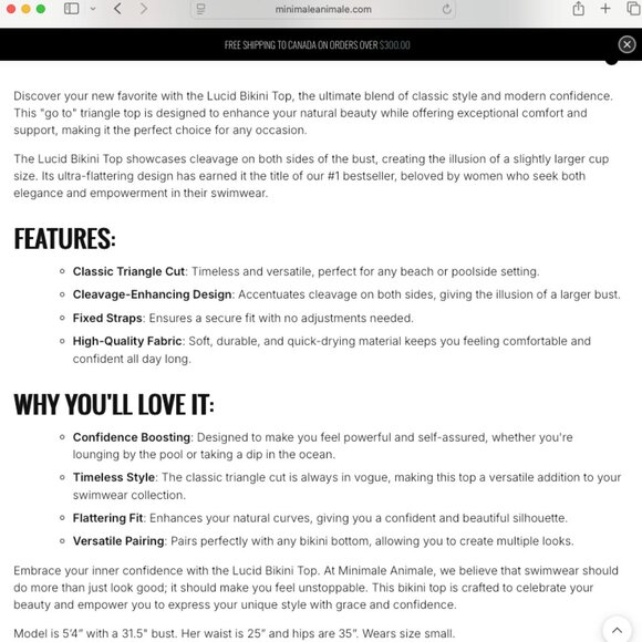 NWT MINIMALE ANIMALE Black Bikini Lucid XS Top & Nolita Thong Small Bottom - Picture 12 of 12